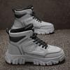 Men's Shoes Autumn and Winter 2024 New Men's High-top Retro Tooling Casual Height Increase Wear-resistant Locomotive Martin Boots Tide