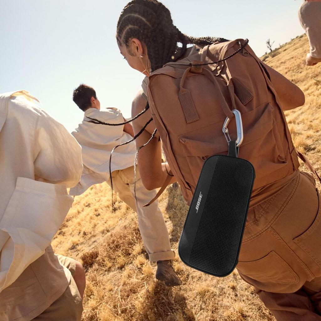 Bose Портативная колонка SoundLink Flex, портативная наружная беспроводная Bluetooth-колонка, до 12 часов непрерывного воспроизведения, цвет черный (2-е поколение) Привет-Fi
