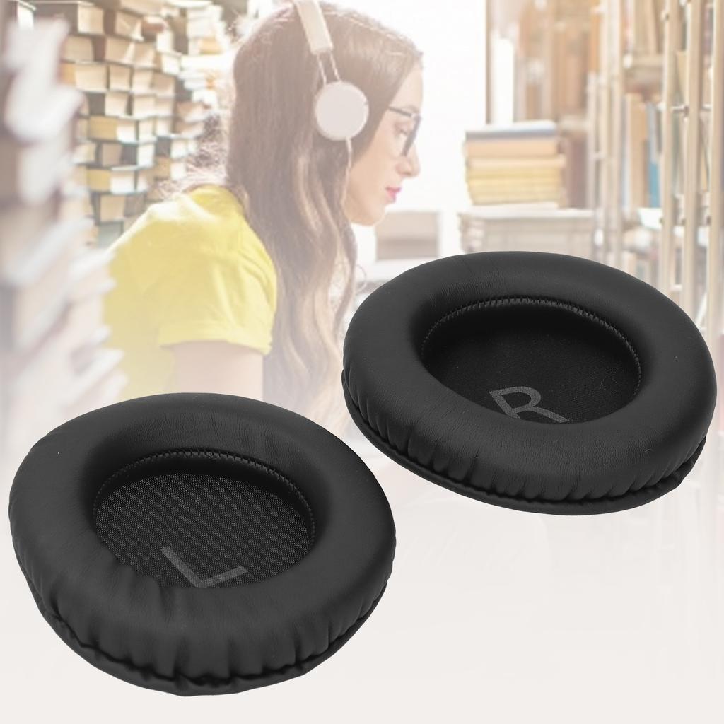 FYZ‑209 100MM Universal Ear Cushions Replacement Headset Ear Pads Cover L R LetteringBlack
