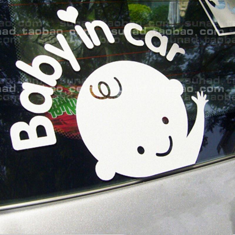 1/2 шт. автомобильные наклейки «Ребенок в машине», предупреждающие белые и красные женские