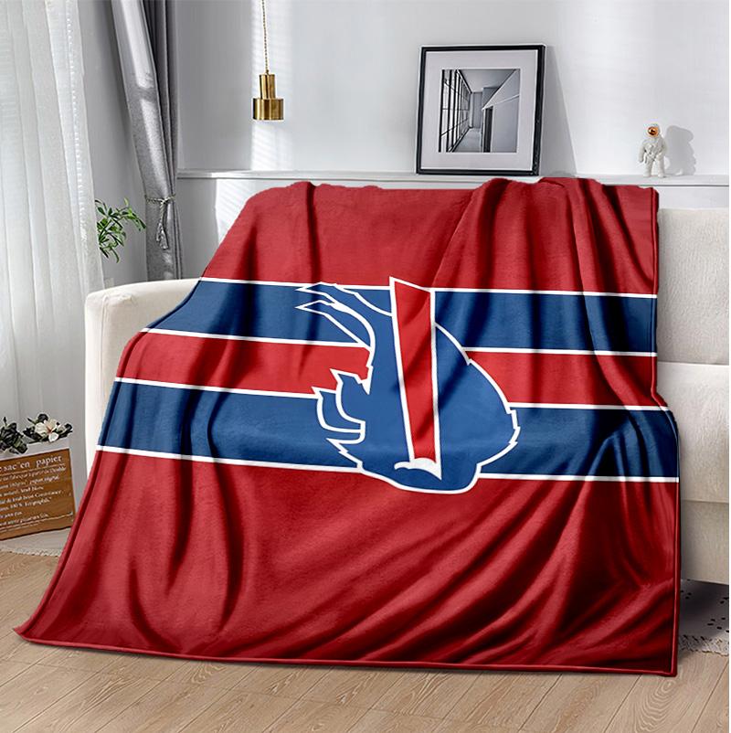 Bills Team Flannel Blanket Soft Warm All-Season Throw, Design for Camping, Car Travel, Hiking Sofa, Bed, Office Perfect Gift for Parties
