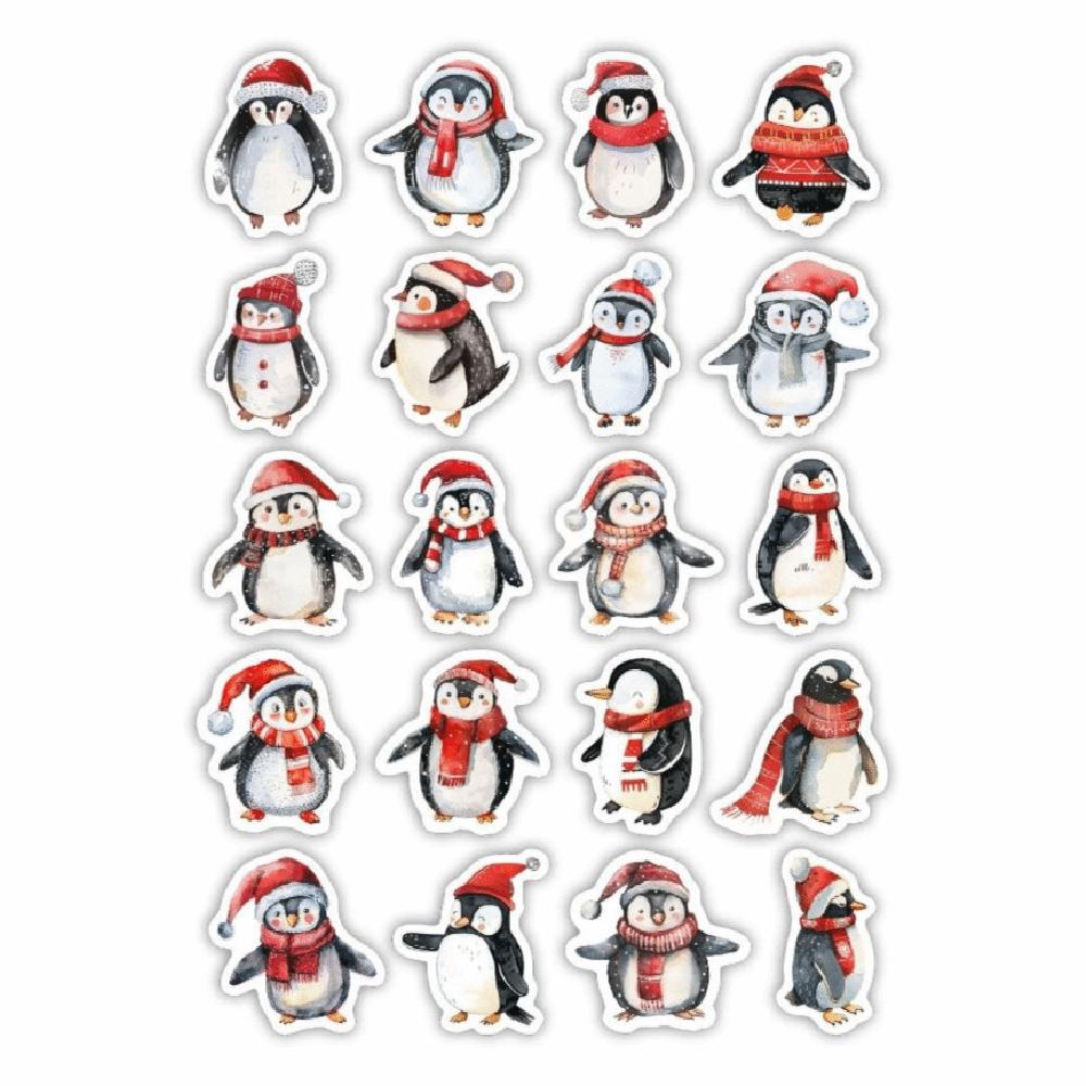 Irregular Shape Snowman Stickers 100Pcs Gift Tags New Christmas Stickers Winter Party
