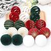 6pcs Velvet Christmas Painted Balls Pendant 6cm Christmas Tree Ornaments  Children Gifts