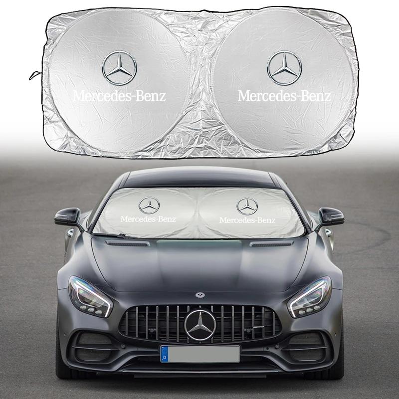 AABGT1 Car Windshield Sun Visor UV Sunshade Protection Shield Accessories For Mercedes Benz AMG W204 W205 W203 W211 W212 W213 W201 W210
