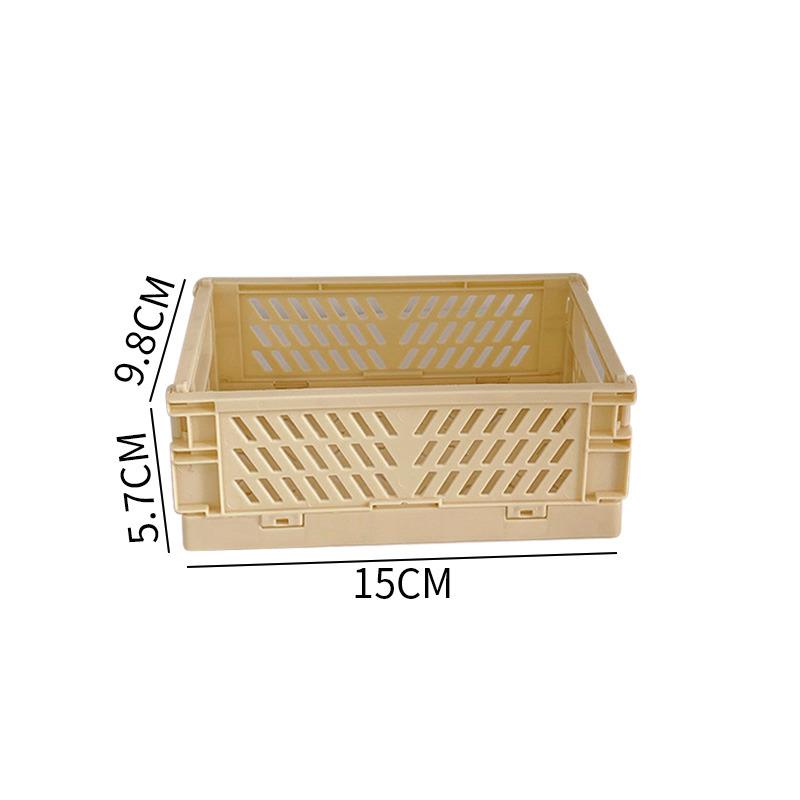 Складной ящик, пластиковый складной ящик для хранения, корзина, косметический контейнер, настольный держатель, ящик для хранения школьного стола для домашнего использования