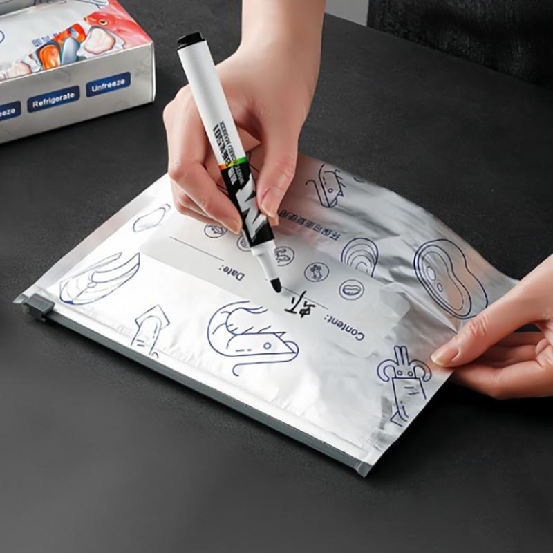 10Pcs Large Capacity Zip Lock Aluminum Foil Storage Bags Leakproof Freezer Safe Reusable Food Packaging Pouches
