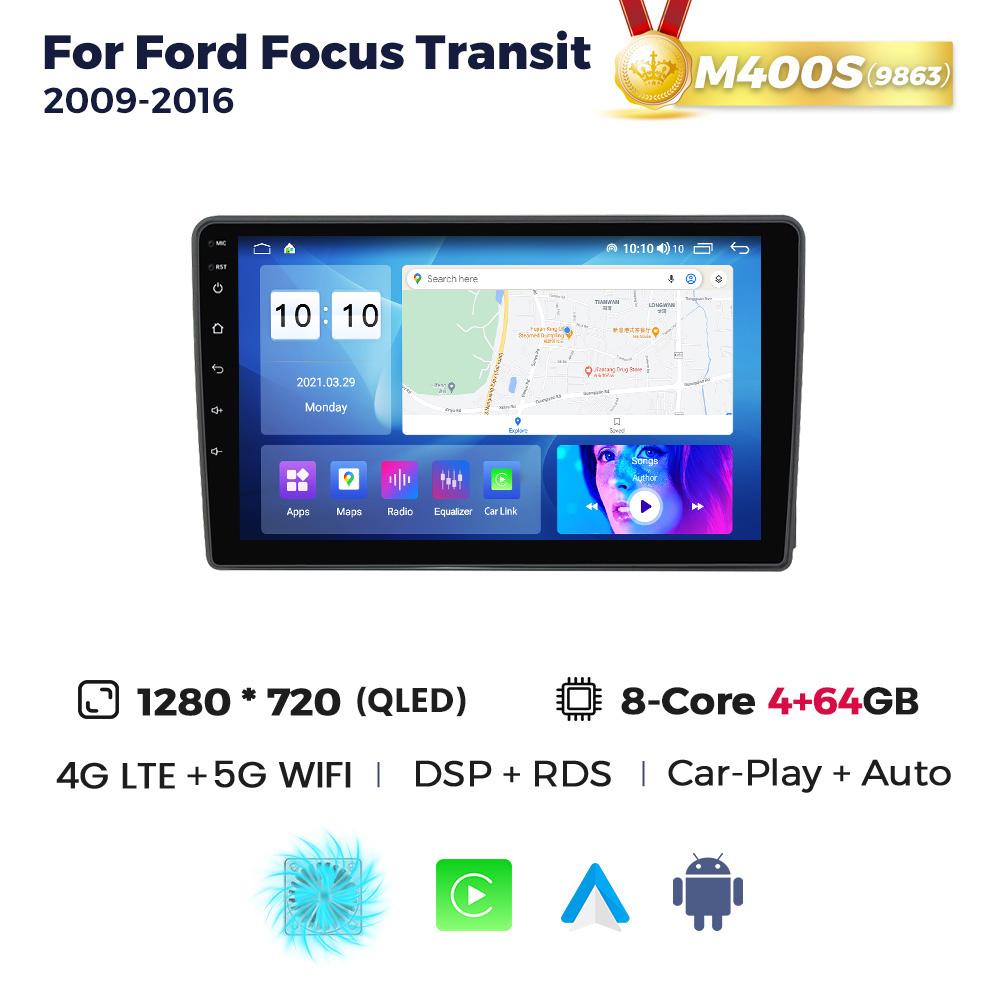 Navifly 8Core 2Din Android автомобильное радио для Ford Focus II C-Max S-Max Fusion Transit Galaxy Kuga 2006-2011 мультимедийный проигрыватель GPS BT