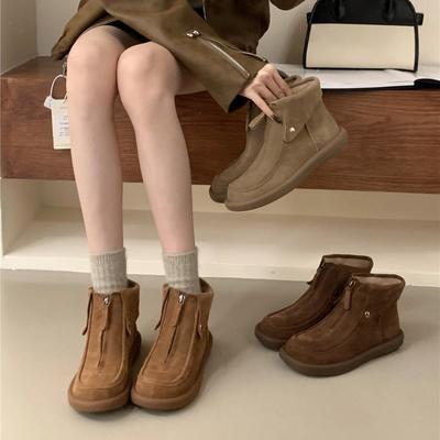 Новые ботильоны с лацканами, уродливо-милые, с большой головой, женские новые весенне-осенние одинарные ботинки, ретро Мори на толстой подошве, ботинки BirkenMartin