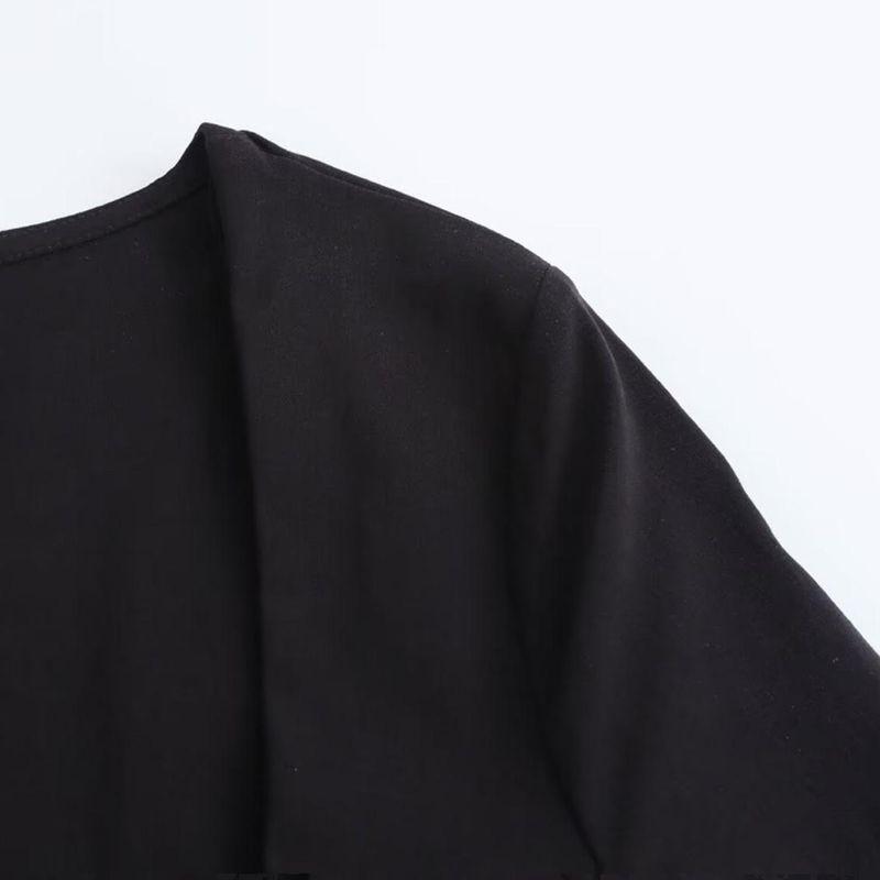 Kaslead New Arrival Women's Clothing Fashion Style Fashion Square Collar Long Sleeve Minimalist Short Dress 1131996