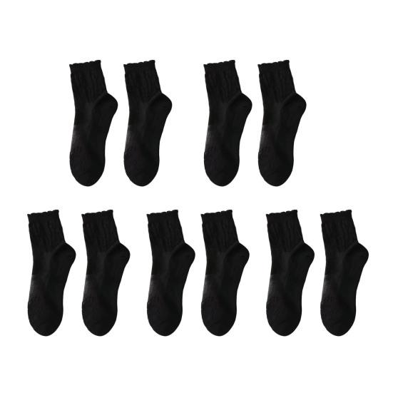 5 пар кружевных женских носков до щиколотки, летние прозрачные сетчатые носки, тонкие прозрачные носки с цветочным кружевом и оборками