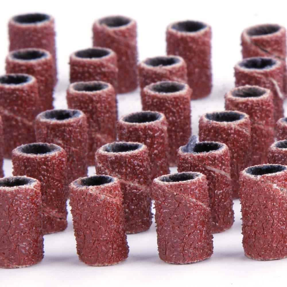 50/100 шт. шлифовальные ленты для ногтей, шлифовальные колпачки для маникюра, педикюра, сверла для кутикулы, акриловые ногти, гель-лак, дрель, аксессуары