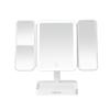 Tri-fold Led Makeup Mirror With 2x/3x Magnification 3 Tone Lights Touch Sensor Desktop Vanity Mirror Portable For Travel
