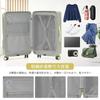 [GGQAAA] Lightweight Suitcase with Top-Opening Function, Beautiful Colors, Convenient Carry-On for Women (White, Small Size/1-3 Nights/37L)