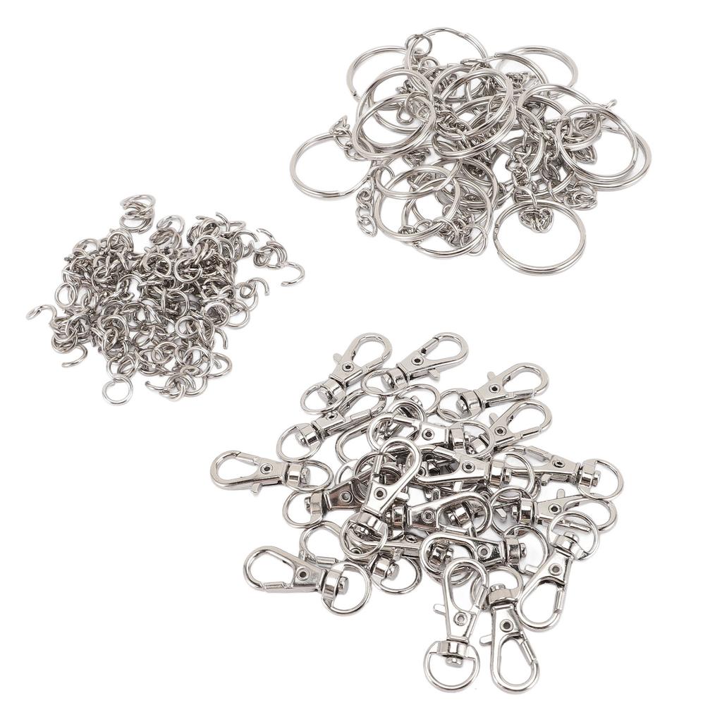200 шт. набор брелоков цинковый сплав глянцевый серебряный портативный набор брелоков для подвешивания фотографий ожерелье Makin