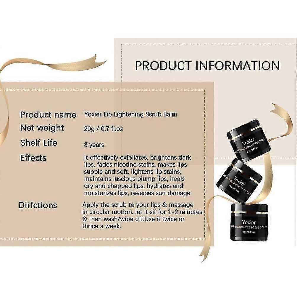 Yoxier Lip Lightening Scrub Balm Remove Dull Lips Cream Moisturizing Anti-aging Anti-cracking