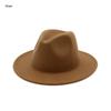 Vintage Women Men Stage Performance Woolen Wide Brim Jazz Cap Cowboy Hat Panama Fedora Hat
