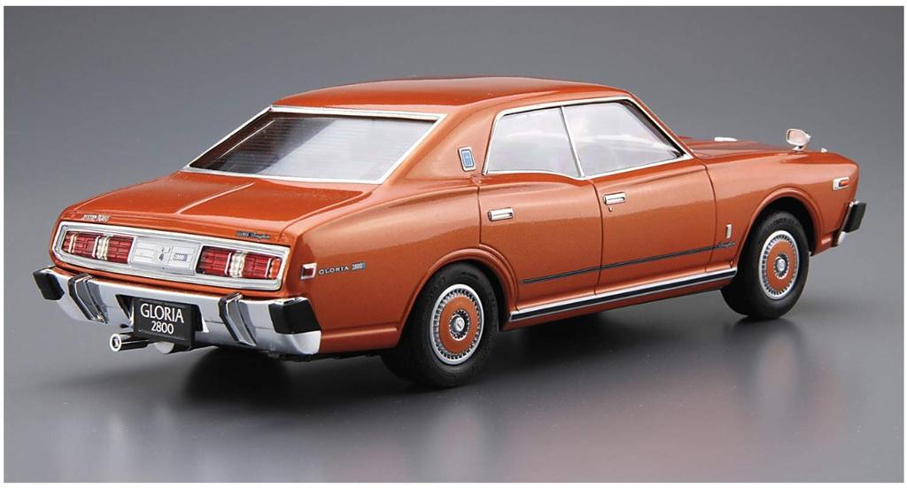 AOSHIMA The Model Car Series Nissan P332 4HT280E Brougham 1978 Plastic Model 1/24 No.53 Cedric/Gloria
