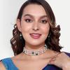 Позолоченный комплект ожерелий Jaipuri Choker для женщин