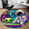 1pc Astronaut Alien Office Round Area Rug, Under Office Chairs Bedroom Living Room Home Decor, Room Deco