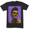 Morrissey T Shirt Purple and Yellow Portrait New Official Mens White