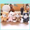 Cute Realistic Cat Plush Keychain With Ultra Soft Pp Cotton Bag Charm Gift
