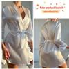 Women's Silk Imitation Pajama Set: Sexy Robe & Bathrobe Dressing Gown