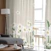 Цветочные ромашковые тюлевые шторы для гостиной, спальни, шифоновая прозрачная вуаль, кухонные оконные шторы, драпировки