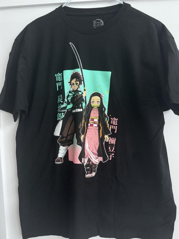 Demon Slayer Tanjiro And Nezuko Anime Official Merchandise Black T-Shirt XL Unisex T-Shirt