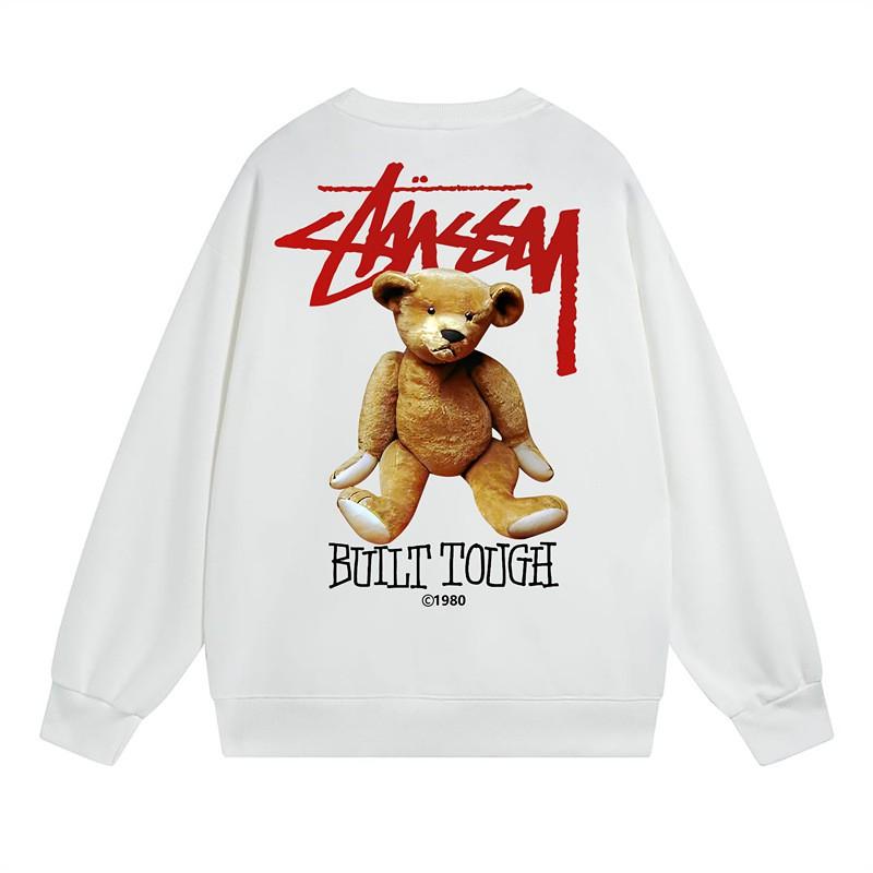 Свитшот Stu Streetwear Tour Edition с принтом букв, круглый вырез, мужской, свободный крой, хлопок, для повседневной носки