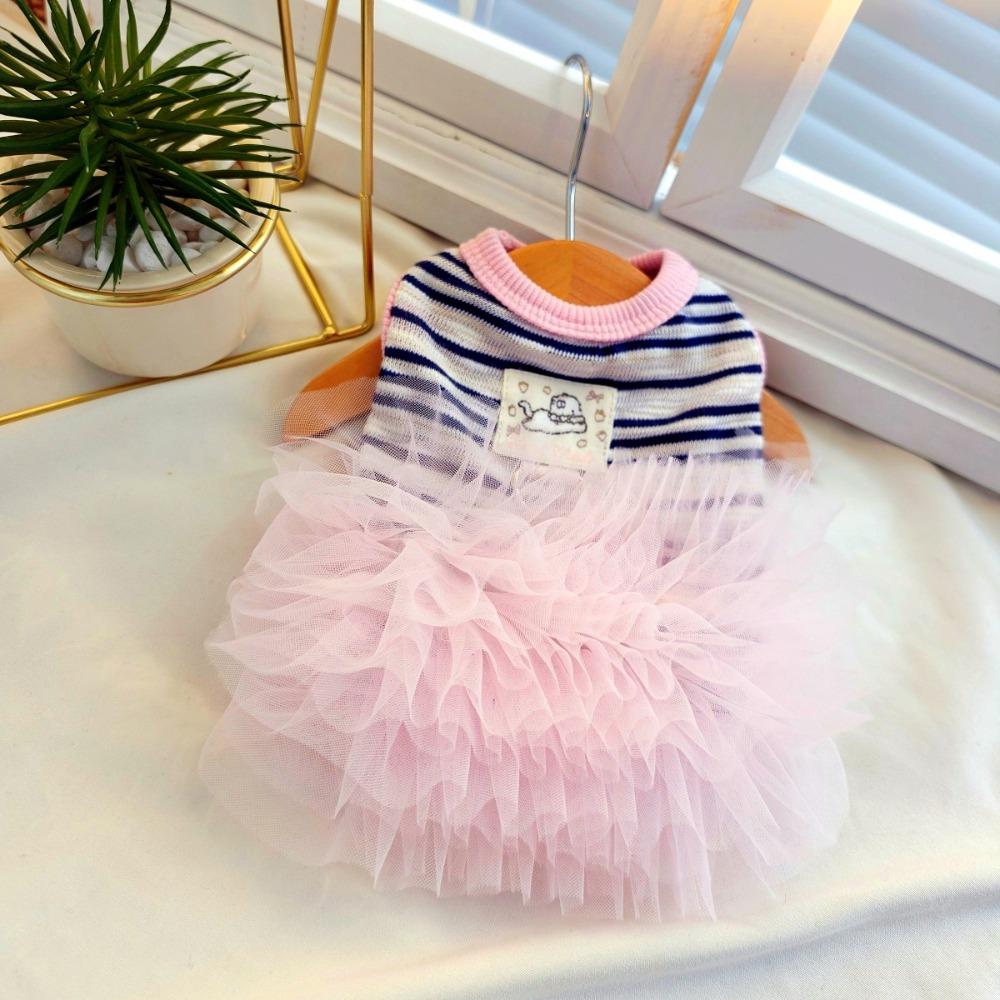 Thin Breathable Dog Cooling Vest Lace Skirt Pet T-shirt Fashion Puppy Princess Dress Small Dogs
