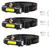 Portable Mini Powerful LED Headlamp XPE+COB USB Rechargeable Hunting Headlight Waterproof Head Torch with Tail Magnetic