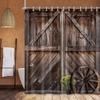 Деревенская шторка для душа в виде амбарной двери, фермерский винтажный узор, тематика для ванной комнаты, аксессуары для украшения ванны, шторка для душа с крючком