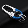 Car Keychain Zinc Alloy Stainless Steel Keyring Rotating Fixed Ring System Car Interior Key Holder Anti-Corrosion Key Organizer