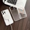 For iPhone 16 Pro Max Magnetic Case Acrylic TPU Clear Phone Back Cover