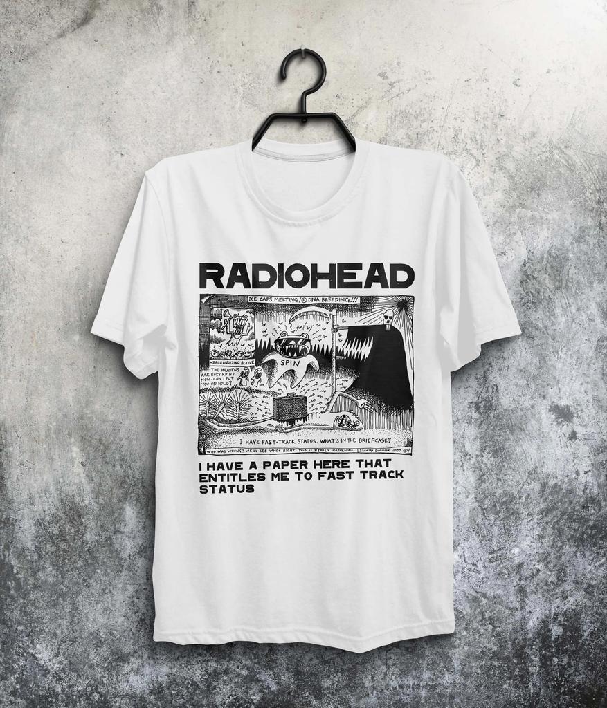 Новая хлопковая футболка с принтом, суперэластичная, повседневная, RADIOHEAD THE BENDS, винтажная, унисекс, повседневный принт, круглый вырез, свободная, оверсайз