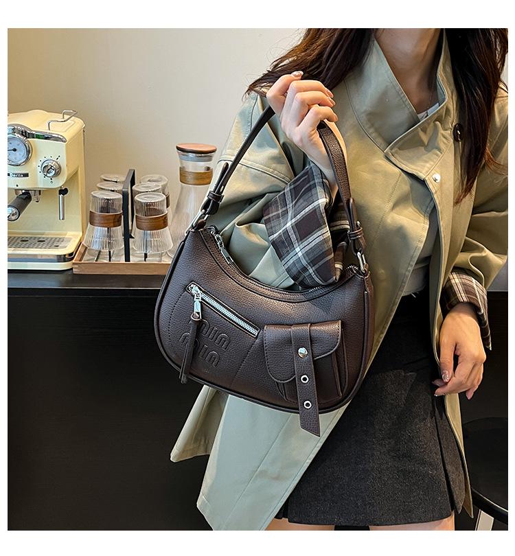 2025 Осень/Зима Модная Женская Универсальная Модная Сумка на Плечо Большой Вместимости