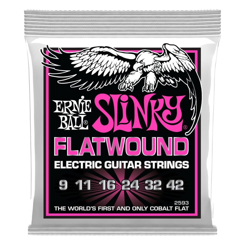 ERNIE BALL 2593 Electric Guitar Strings SUPER SLINKY FLATWOUND [Authentic] (09-42)