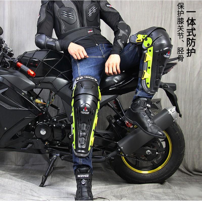 Motorcycle Knee Pads Set Off-Road Riding Protective Gear Safety Cycling Leg Guards Windproof Anti-Slip Crash Protection