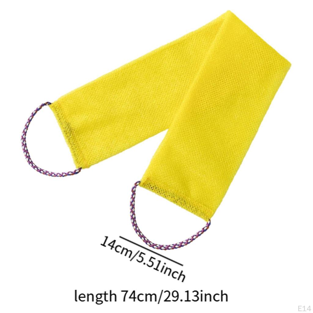 Мочалка для тела с ручками для мужчин и женщин, быстросохнущая отшелушивающая мочалка