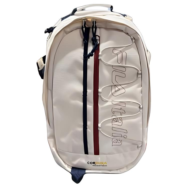 New FILA Polyester Backpack Regular Unisex White FS3BPF5006X-CRM