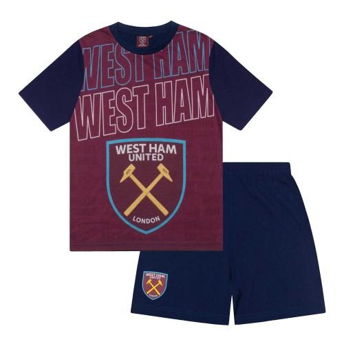 West Ham United FC Boys Soucek 28 Sublimated Short Pyjama Set