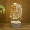 Creative Led Night Light Usb Plug Night Light Monochrome Bedside 3d Night Light
