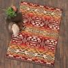 Living Room Rug Black Southwestern Aztec Cross Printed Large Rectangular Carpet Non Slip for Coffee Table Sofa Floor Decor