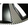 Lot de 4 Enjoliveurs 16 pouces - WRC - Bicolor noir &amp; Carbon Style - facile a installer