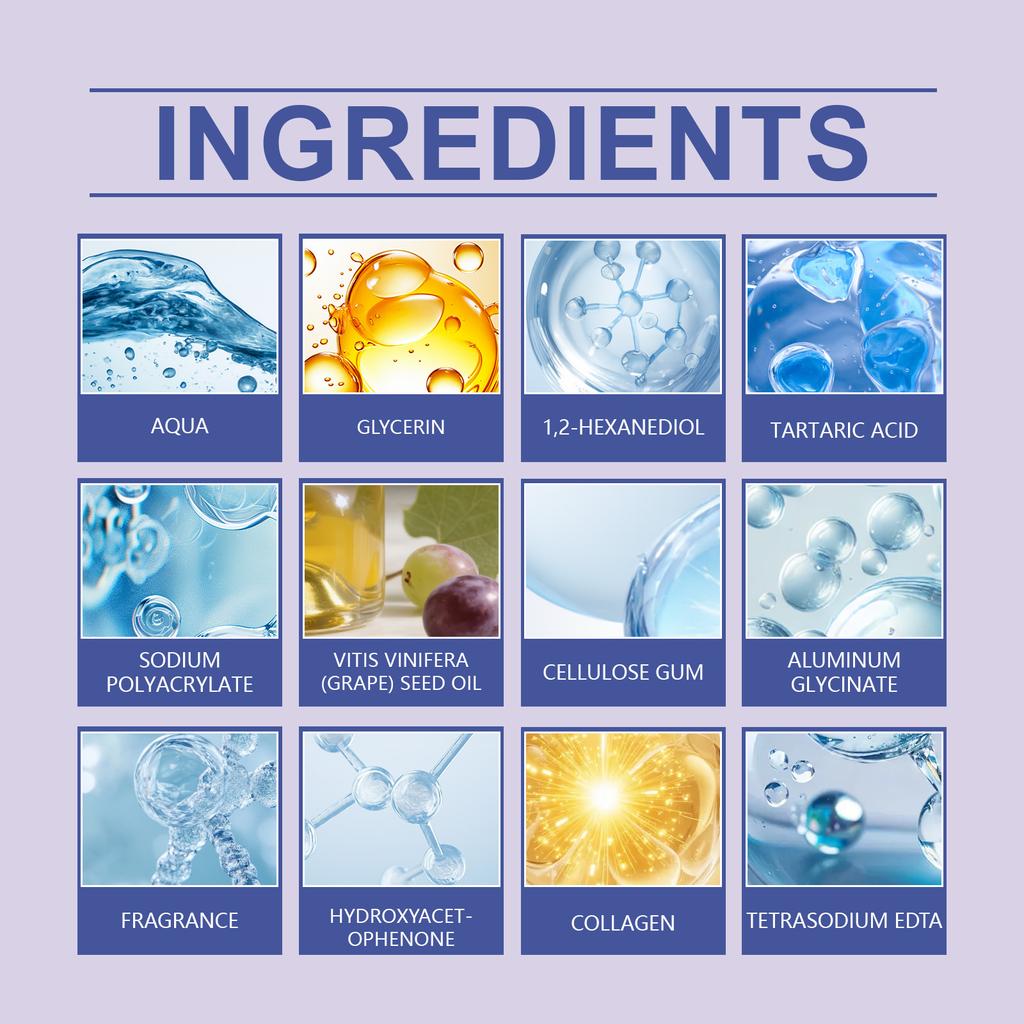 Collagen Moisturizing Mask Brightens Skin Tone, Anti-wrinkle, Hydrating And Moisturizing Peel-off Mask.5ML