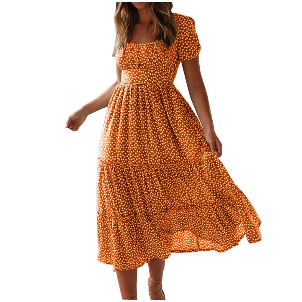 Vestidos, винтажное винтажное платье с пышными рукавами, летние пляжные милые платья, повседневное длинное платье макси с квадратным воротником и цветочным принтом festa