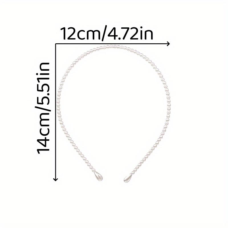 1 шт. Элегантная повязка на голову с искусственным жемчугом - Минималистичный роскошный стиль, Изысканный женский аксессуар для волос, Идеально подходит для формальных или повседневных случаев