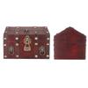 Treasure Chest Storage Box with Combination Lock Handcraft Exquisite Wood Treasure Box for Jewelry