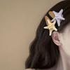 Летняя заколка для волос в виде морской звезды в корейском стиле, милая заколка для челки, элегантная заколка для волос в виде морской звезды для женщин/девочек