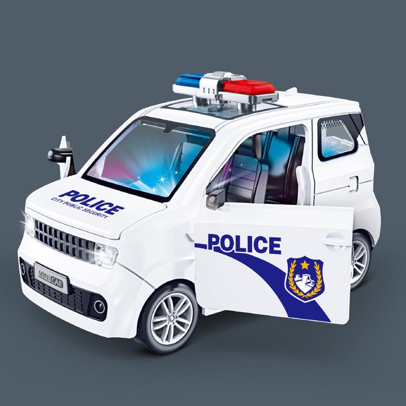 Security Police City Car Model Children Toy With Sound And Light Functions
